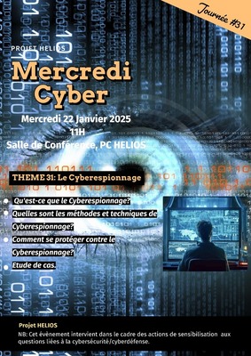 Flyer for Cyberespionnage - 21 Janvier 2025