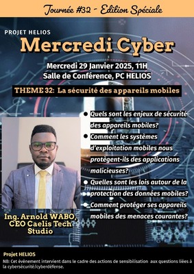 Flyer for La sécurité des appareils mobiles - 29 Janvier 2025