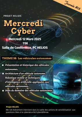 Flyer for Les véhicules autonomes - 12 Mars 2025