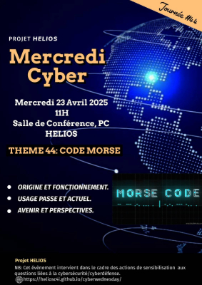 Flyer for CODE MORSE  -  23 Avril 2025