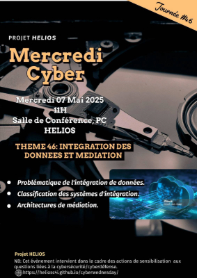 Flyer for Integration des données et mediation - 07 mai 2025