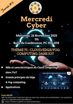 Flyer for CLOUD/EDGE/FOG COMPUTING DANS IOT -  26 NOVEMBRE 2025