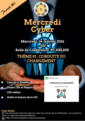 Flyer for CONDUITE DU CHANGEMENT -  14 JANVIER 2026