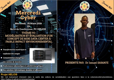 Flyer for  MODELISATION DATA CENTER -  25 Mars 2026