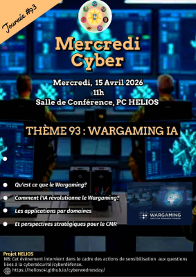 Flyer for  WARGAMING IA -  15 AVRIL 2026