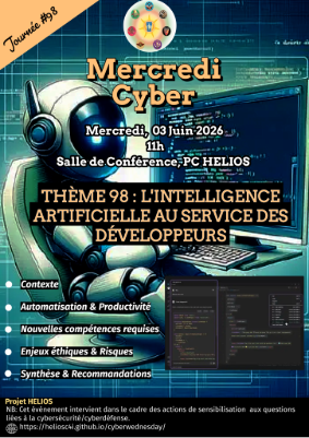 Flyer for  IA AU SERVICE DES DEV -  03 Juin 2026