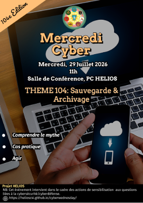 Flyer for  SAUVEGARDE ET ARCHIVAGE -  29 JUILLET 2026
