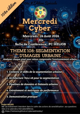 Flyer for  SEGMENTATION D'IMAGE URBAINE -  26 Aout 2026
