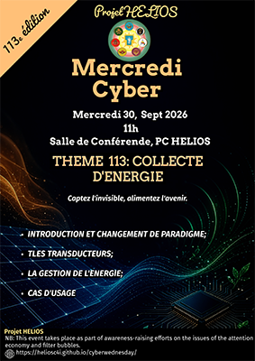 Flyer for  ENERGY HARVESTING - 30 Septembre 2026