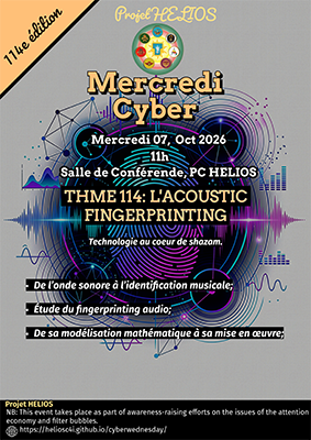Flyer for  L'ACOUSTIC FINGERPRINTING - 07 Octobre 2026